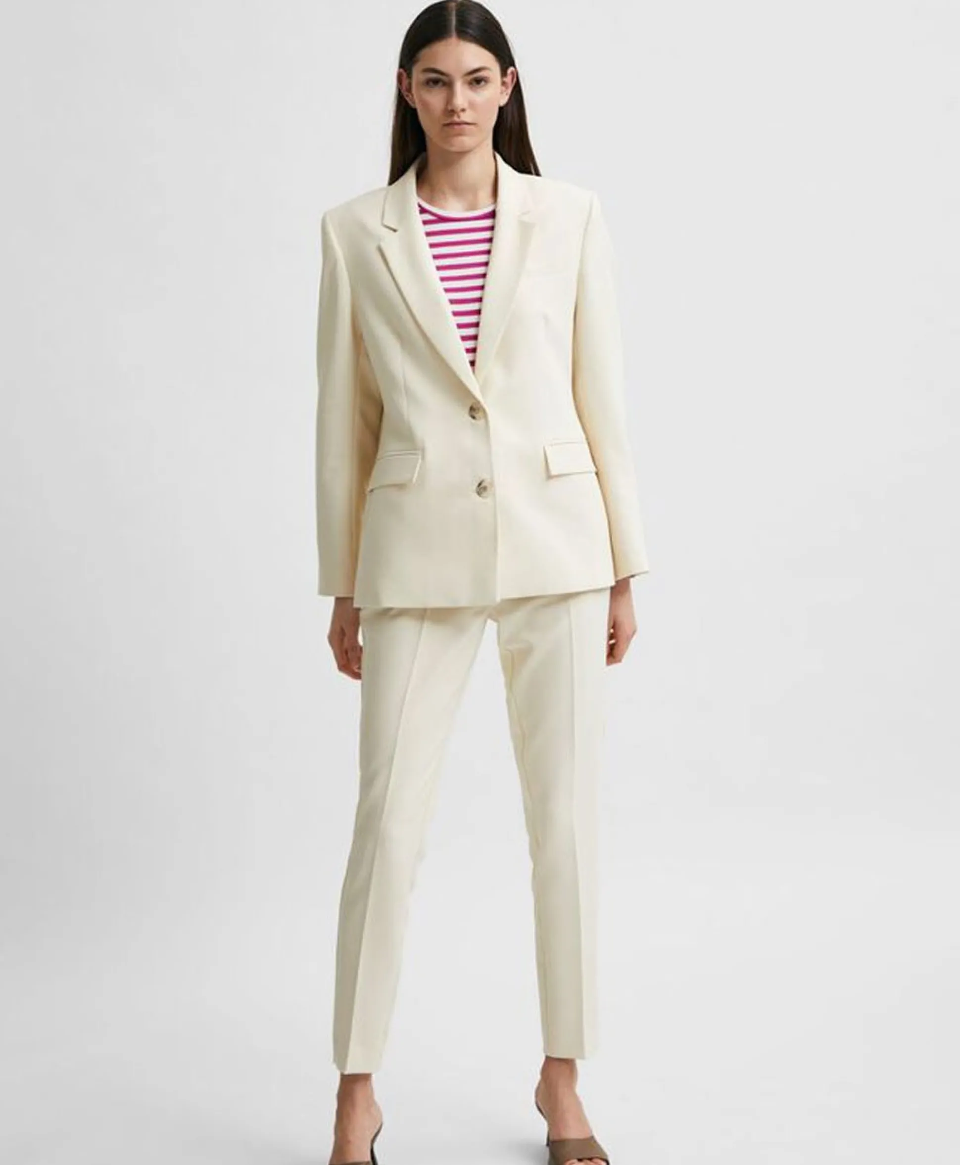 Cheap Jasje Rita Classic Blazer Birch B Off White Dames Blazers