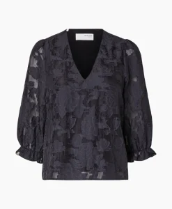 Best Top Cathi-Sadie 3/4 Ff Donker Blauw Dames T-Shirts & Tops