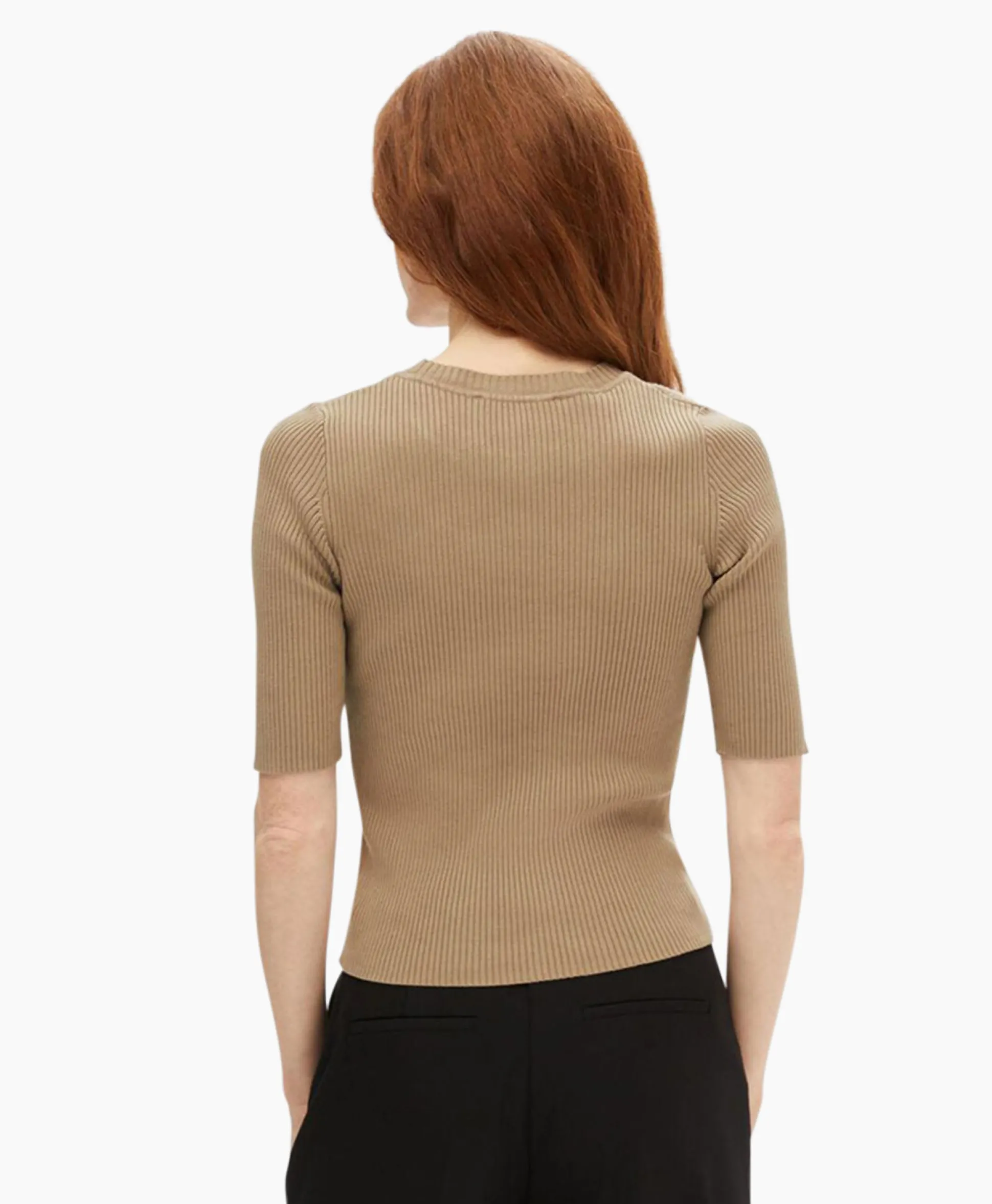 Store Top Mala 2/4 Knit O-Neck B Noos Licht Grijs Dames T-Shirts & Tops