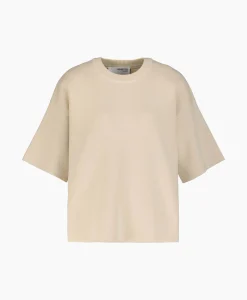 Shop T-Shirt Korte Mouw Liva 2/4 Knit O-Neck Noos Off White Dames T-Shirts & Tops