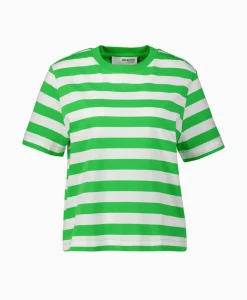 Store T-Shirt Korte Mouw Essential Ss Striped Boxy Tee N Groen Dames T-Shirts & Tops