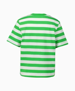 Store T-Shirt Korte Mouw Essential Ss Striped Boxy Tee N Groen Dames T-Shirts & Tops