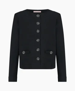 New Blazer Janet Bonded Zwart Dessin Dames Blazers