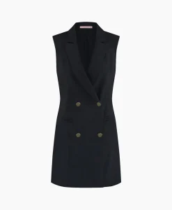 Outlet Blazer Jazzy Bonded Donker Blauw Dames Gilets