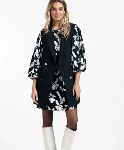 Outlet Blazer Jazzy Bonded Donker Blauw Dames Gilets