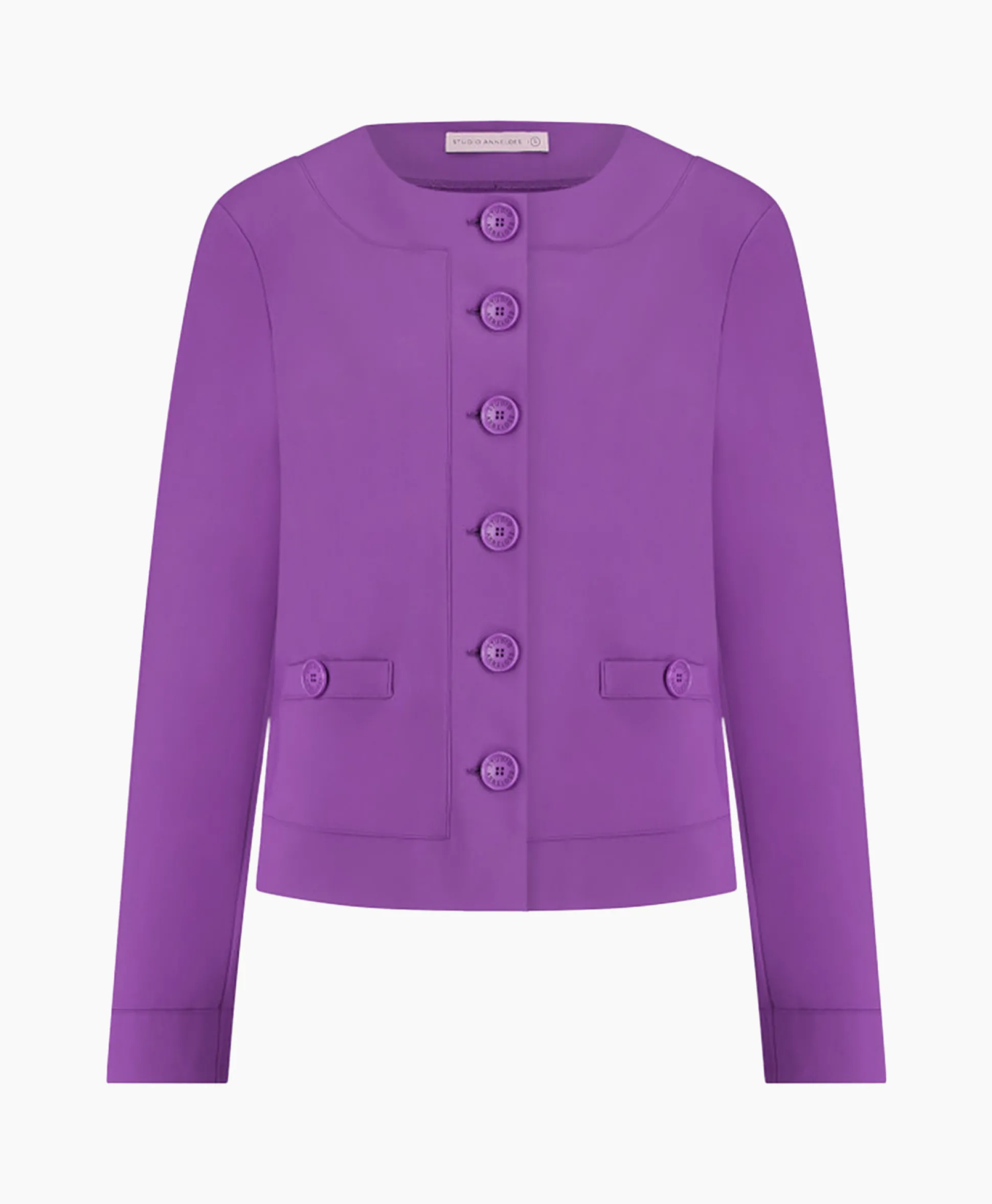 Fashion Blazer Janet Bonded Paars Dames Blazers