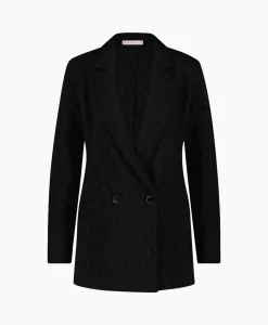 Hot Blazer Sence Orn. Jacquard Zwart Dames Blazers