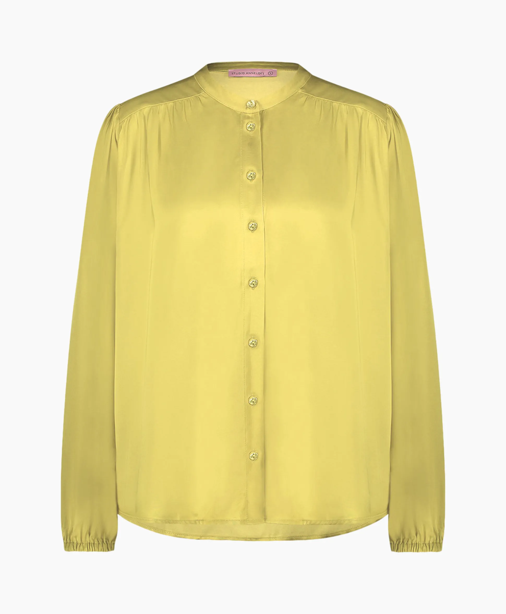 Cheap Blouse Birdie Ls Satin Geel Dames Blouses