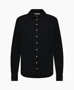 Hot Blouse Bobby Pearl Pinstripe Zwart Dessin Dames Blouses