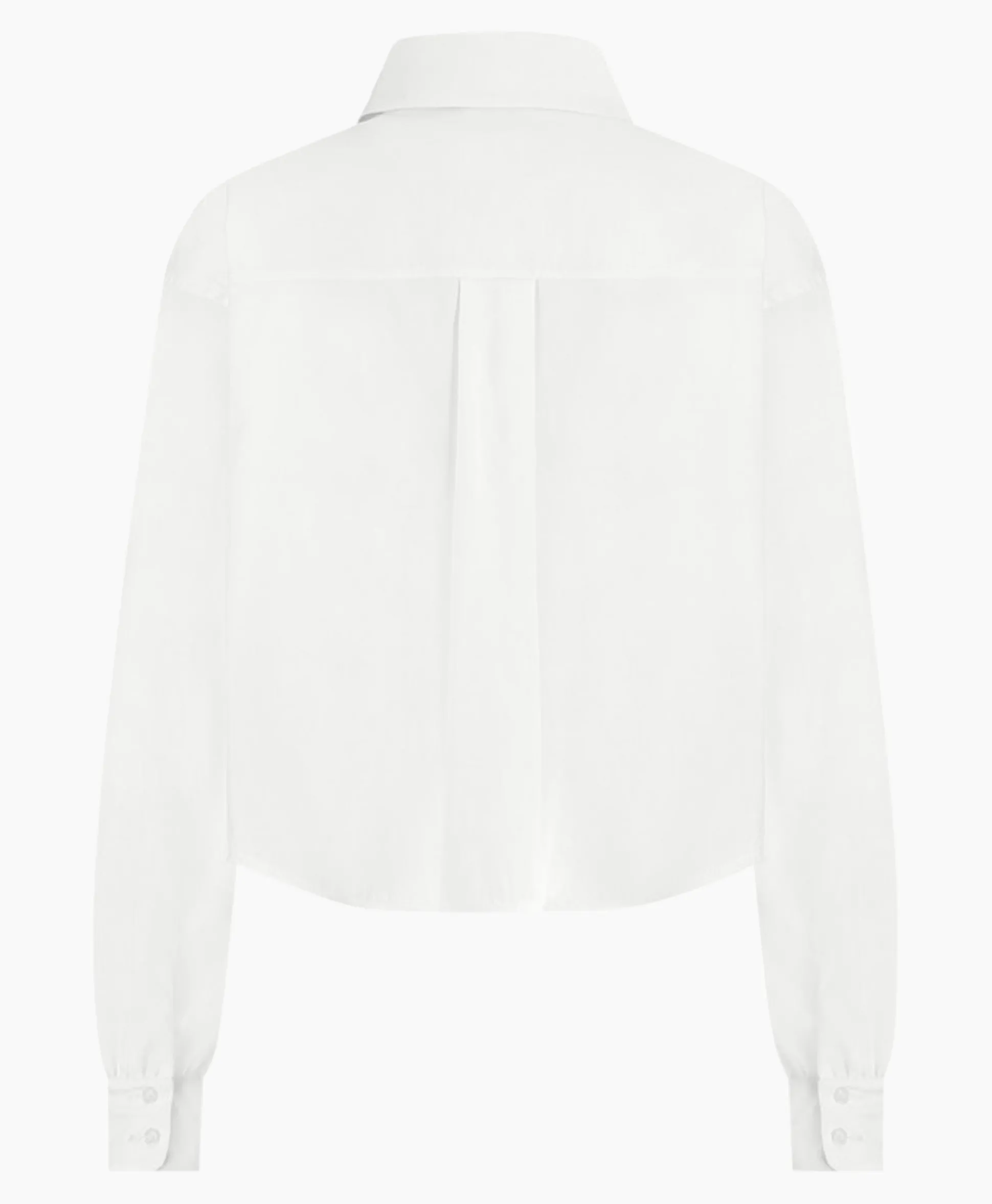 Flash Sale Blouse Dion Cropped Poplin Wit Dames Blouses