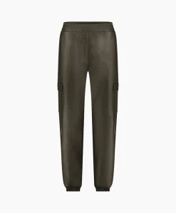 Hot Broek Evi Leather Cargo Trousers Bruin Dessin Dames Broeken