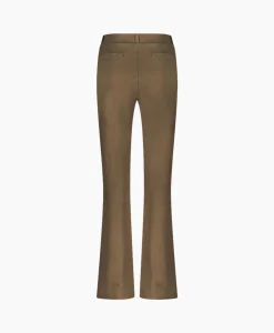 Online Broek Flair Bonded Trousers Bruin Dessin Dames Broeken