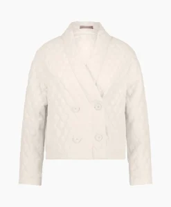 Outlet Jack James Quilted Leather Jacket Off White Dames Jassen