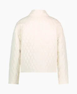 Outlet Jack James Quilted Leather Jacket Off White Dames Jassen