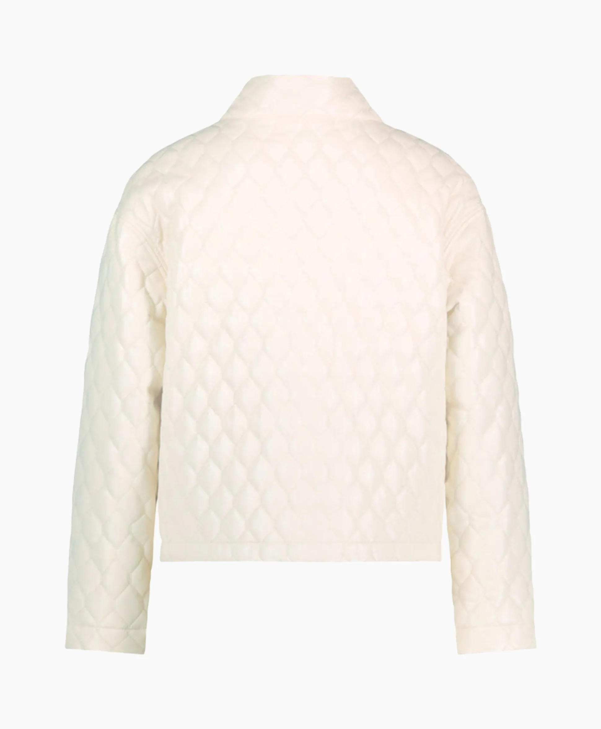 Outlet Jack James Quilted Leather Jacket Off White Dames Jassen