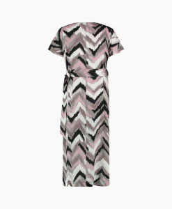 Store Jurk Juno Satin Wrap Dress Ecru Dames Jurken