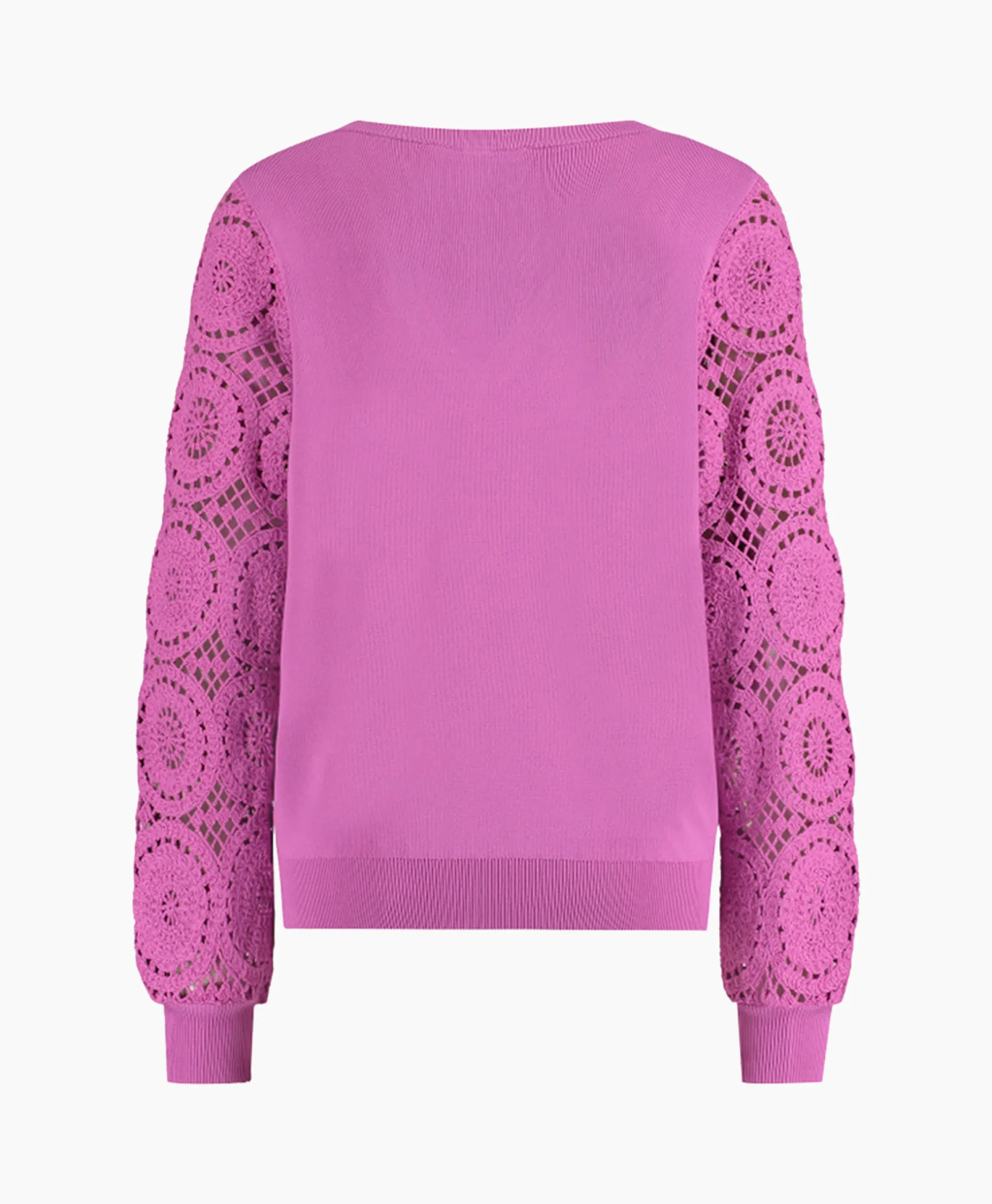 Outlet Pullover Dinah Crochet Roze Dames Truien