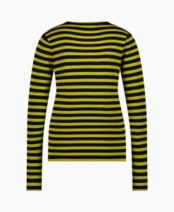 Online Pullover Luna Stripe Zwart Dessin Dames Truien