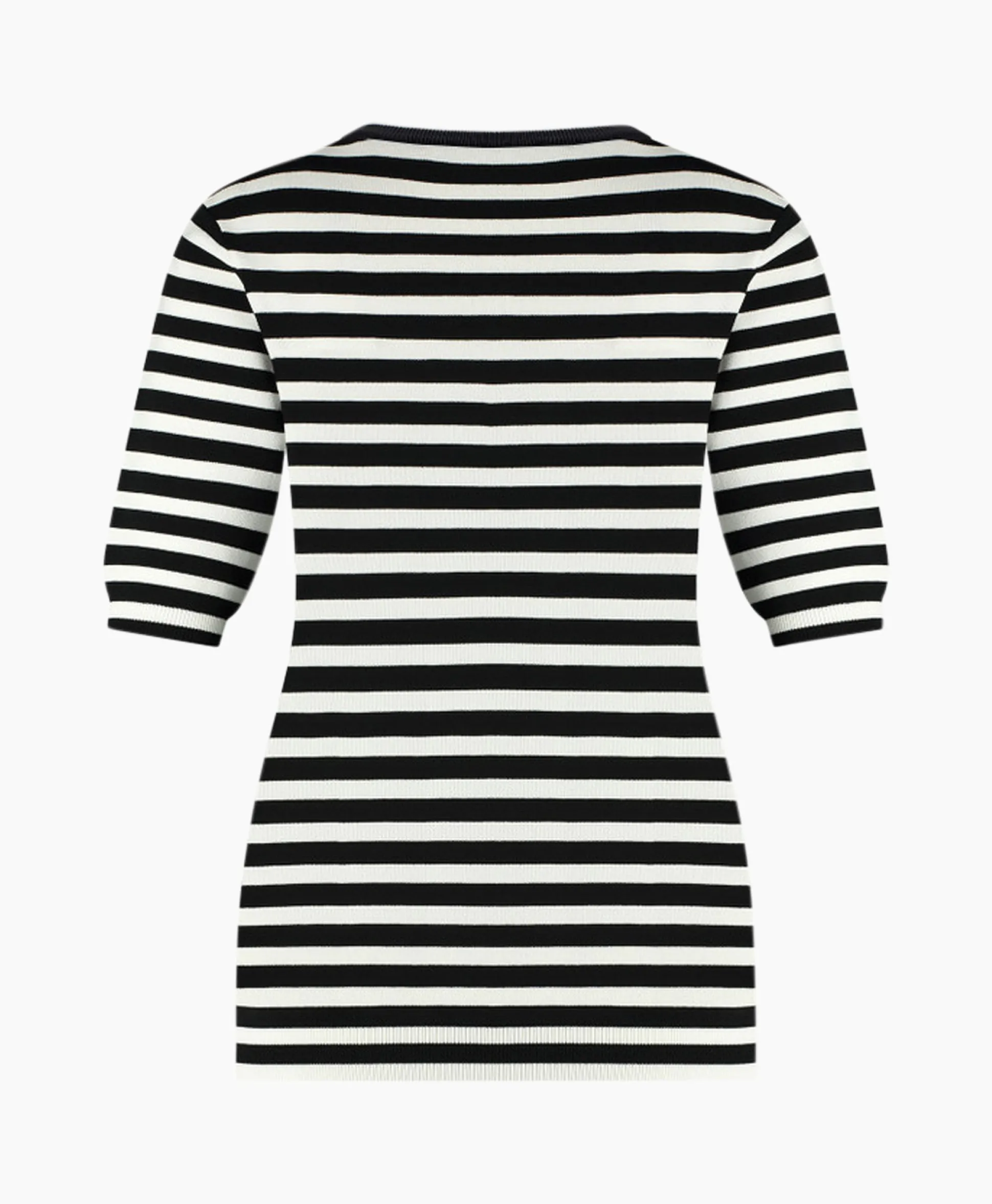 Cheap Pullover Luna Stripe Short Slv Zwart Dessin Dames Truien