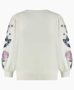 Sale Pullover Hollie Embroidery Ecru Dames Truien