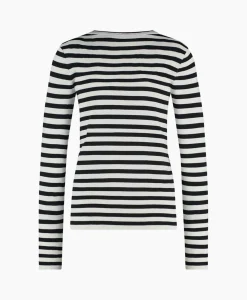 Store Pullover Luna Stripe Ecru Dames Truien