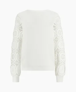 Sale Pullover Dinah Crochet Off White Dames Truien
