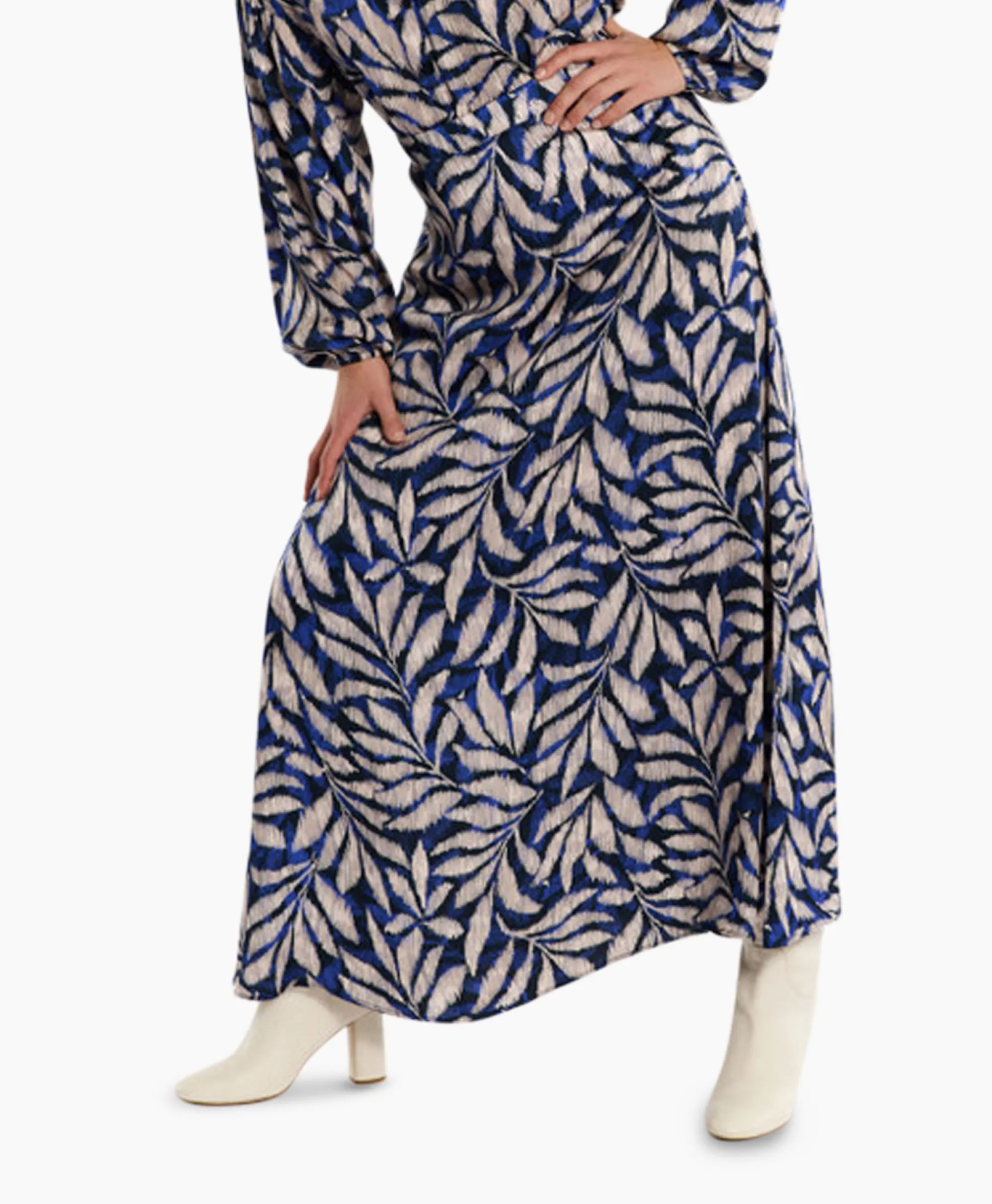 Cheap Rok Janou Satin Flower Skirt Blauw Dames Rokken