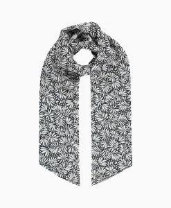 New Shawl Hairscarf Daisy Crepe Blauw Dames Sjaals