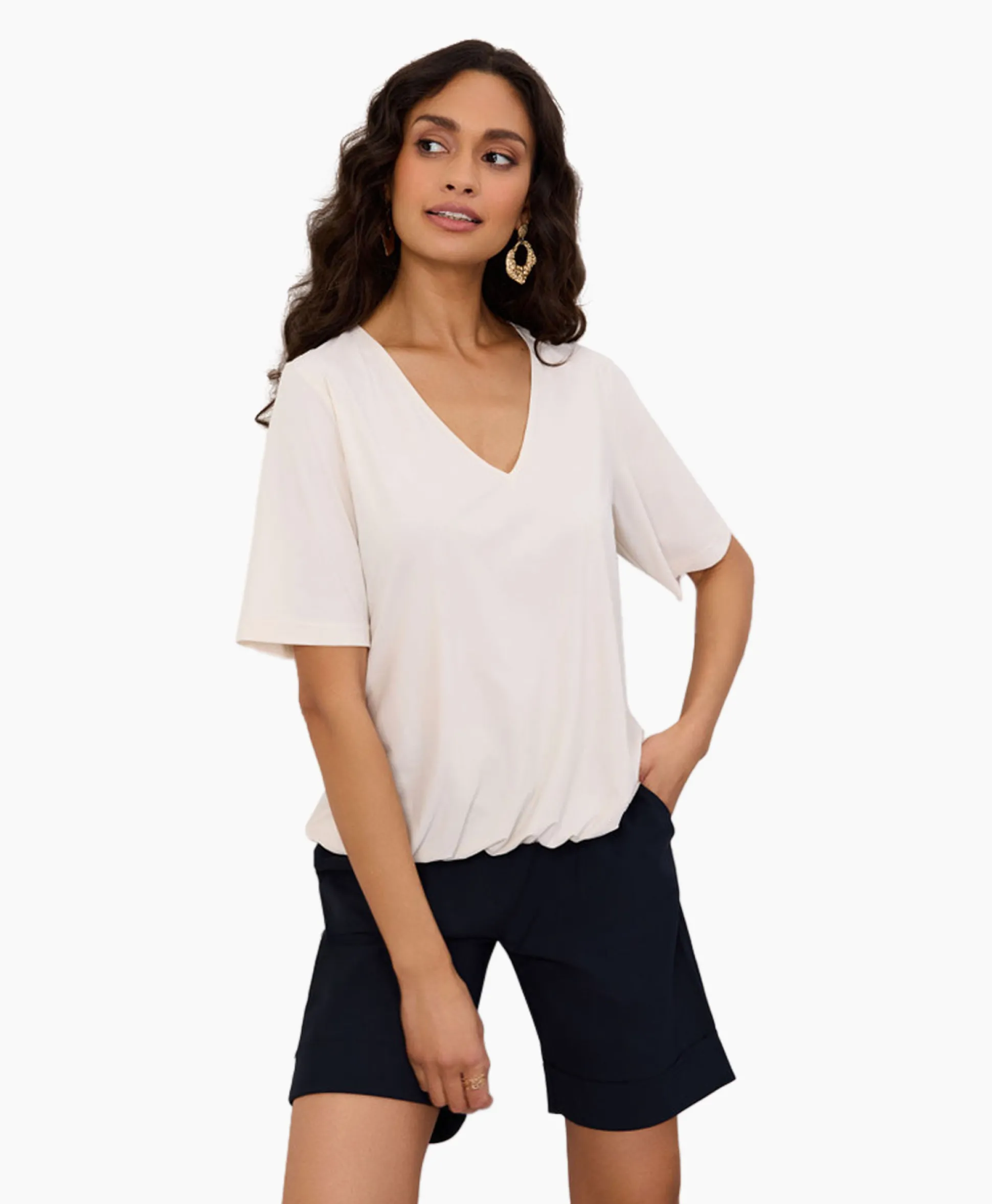 Discount Top & T-Shirt Vicky Shirt Off White Dames T-Shirts & Tops