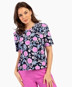 Online Top & T-Shirt Lott Flower Tee Roze Dames T-Shirts & Tops