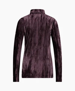 Hot Top Avril Ls Velvet Bruin Dames T-Shirts & Tops