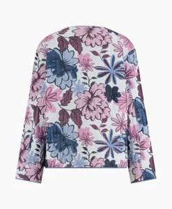 Online Top Esra Jaquard Flower Jacket Ecru Dames T-Shirts & Tops
