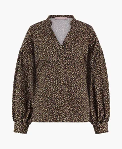 Online Top Julia Leopard Bruin Dames T-Shirts & Tops