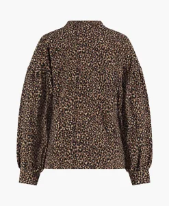 Online Top Julia Leopard Bruin Dames T-Shirts & Tops