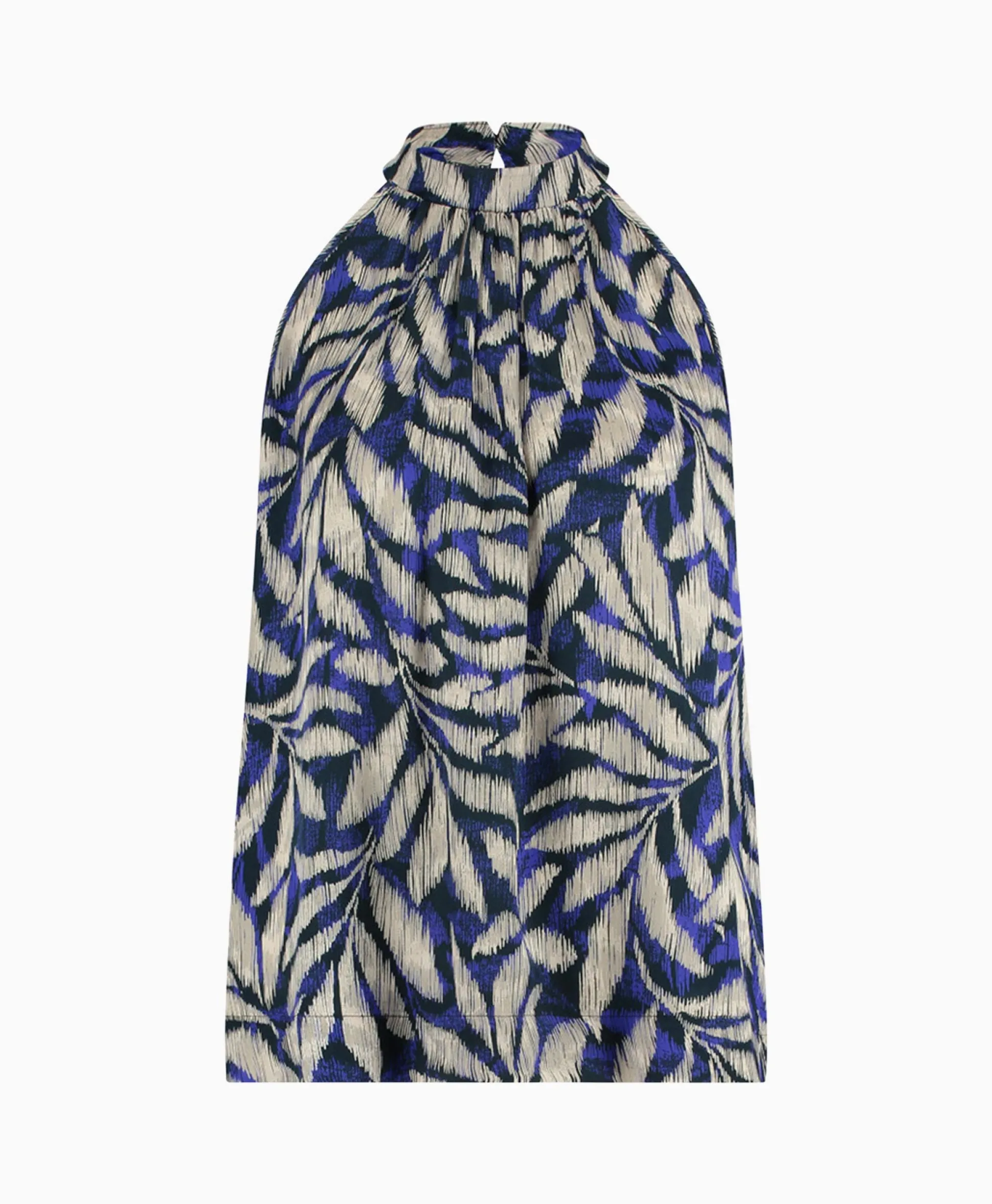 Outlet Top Sara Satin Big Flower Blauw Dames T-Shirts & Tops