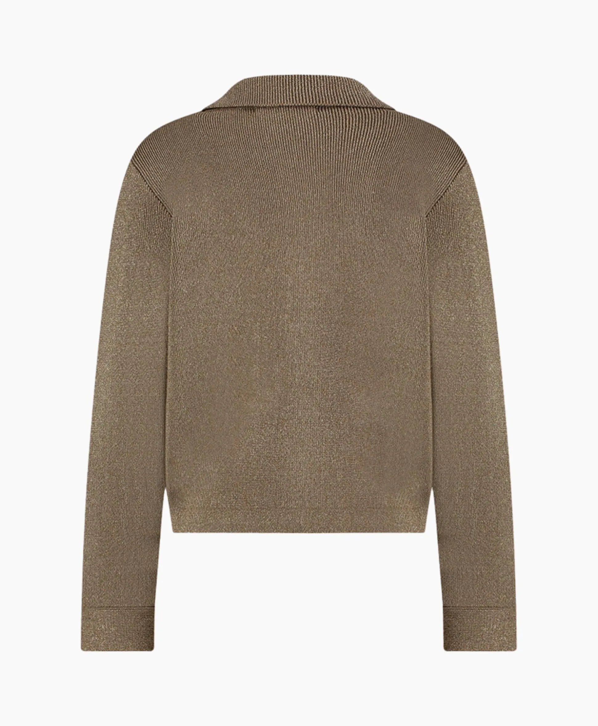 Flash Sale Vest Imke Lurex Cardigan Bruin Dessin Dames Vesten