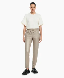 Best Sale Pantalon Naomi Stretch Plonge Beige Dames Broeken