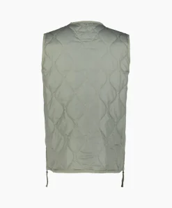 Cheap Bodywarmer Military W-Zip V Neck Down Donker Groen Heren Jassen