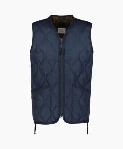 Cheap Bodywarmer Military W-Zip V Neck Down Donker Blauw Heren Jassen