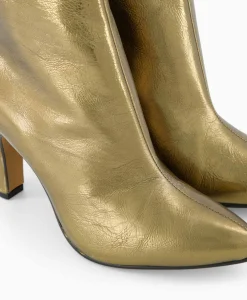 New Enkellaars Pyton Goud Dames Laarzen