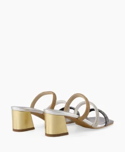 Discount Sandaal Met Hak Tl-Mila Zilver Dames Sandalen