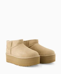 Store Enkellaars W Classic Ultra Mini Platform Beige Dames Laarzen