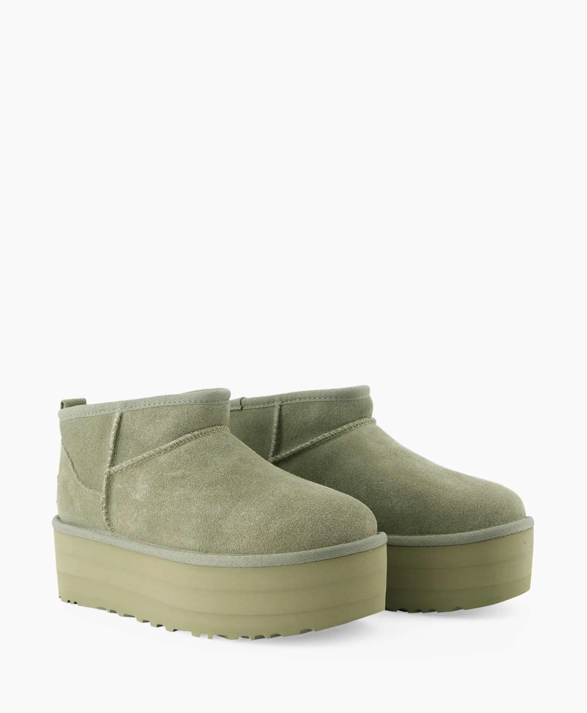 Hot Enkellaars W Classic Ultra Mini Platform Groen Dames Laarzen