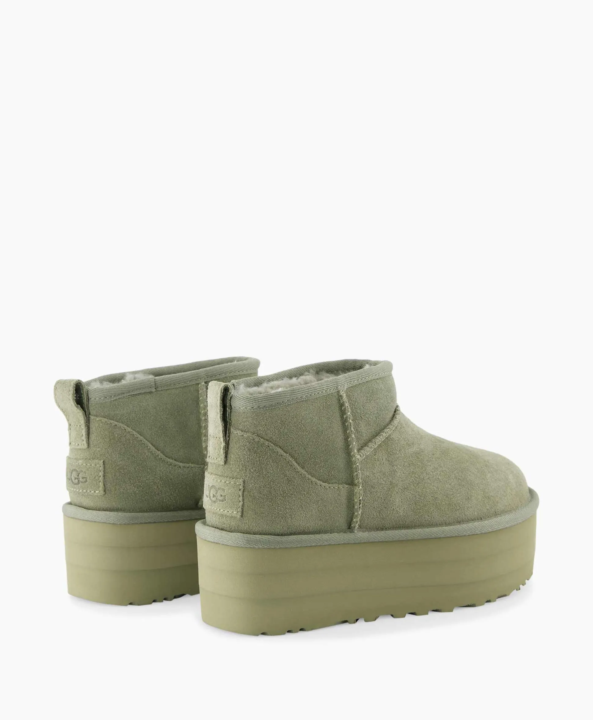 Hot Enkellaars W Classic Ultra Mini Platform Groen Dames Laarzen