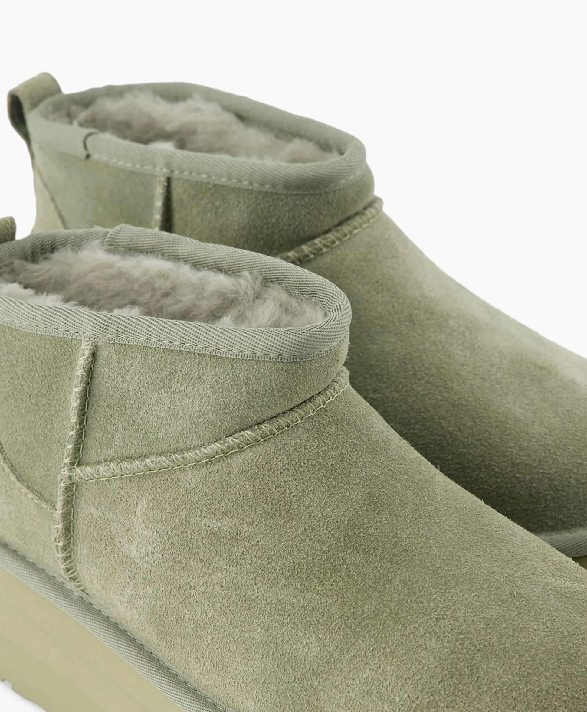 Hot Enkellaars W Classic Ultra Mini Platform Groen Dames Laarzen