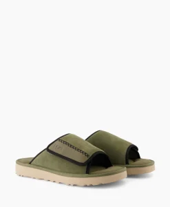 Sale Sandaal Goldencoast Slide Groen Heren Sandalen