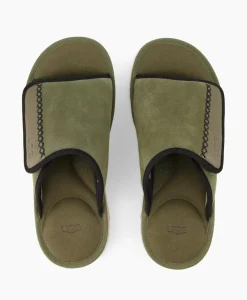 Sale Sandaal Goldencoast Slide Groen Heren Sandalen