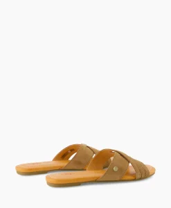 Hot Sandaal Zonder Hak W Kenleigh Slide Bruin Dames Sandalen