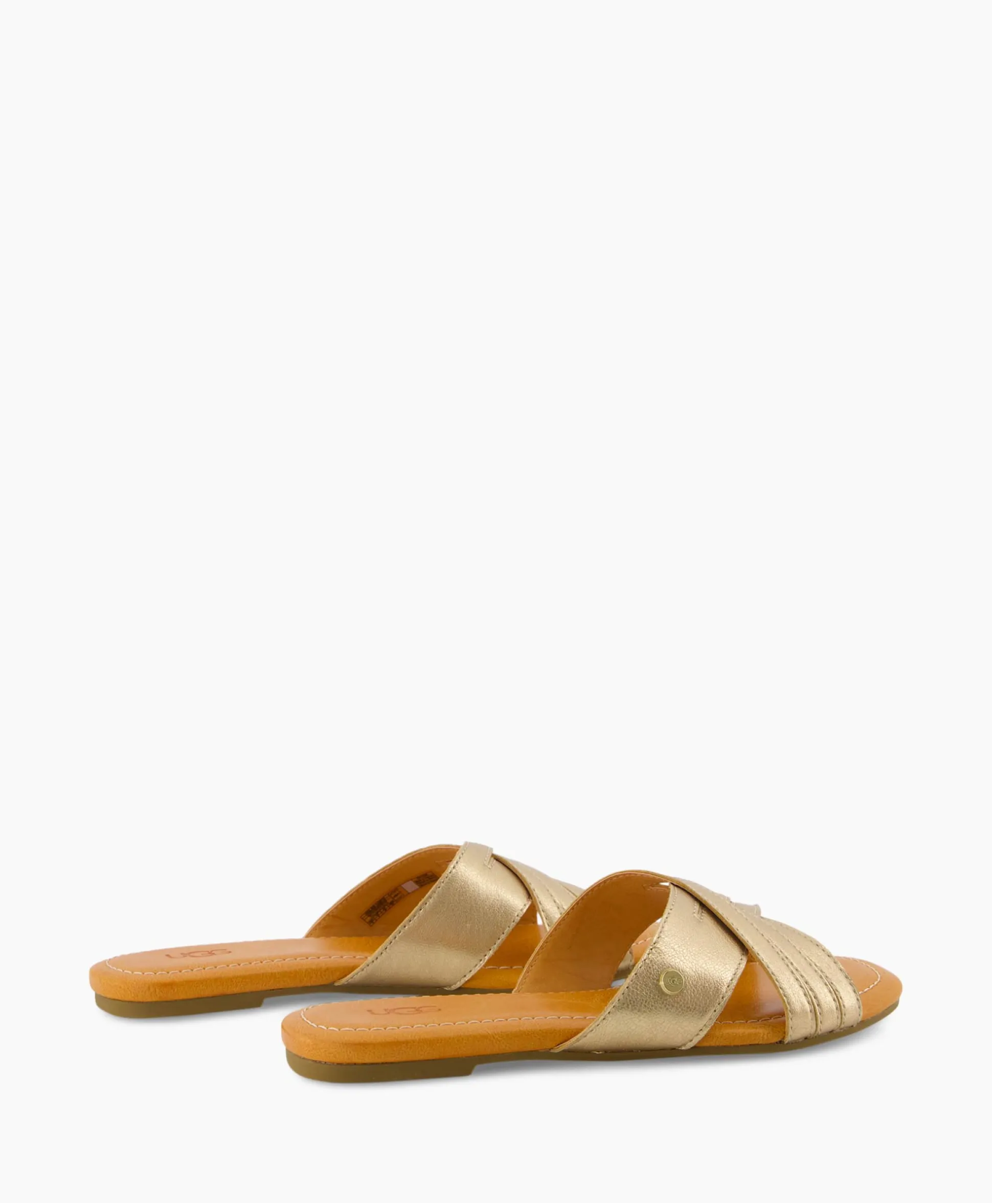 Fashion Sandaal Zonder Hak W Kenleigh Slide Goud Dames Sandalen