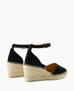 Outlet Espadrille Flora Braid Zwart Dames Instappers